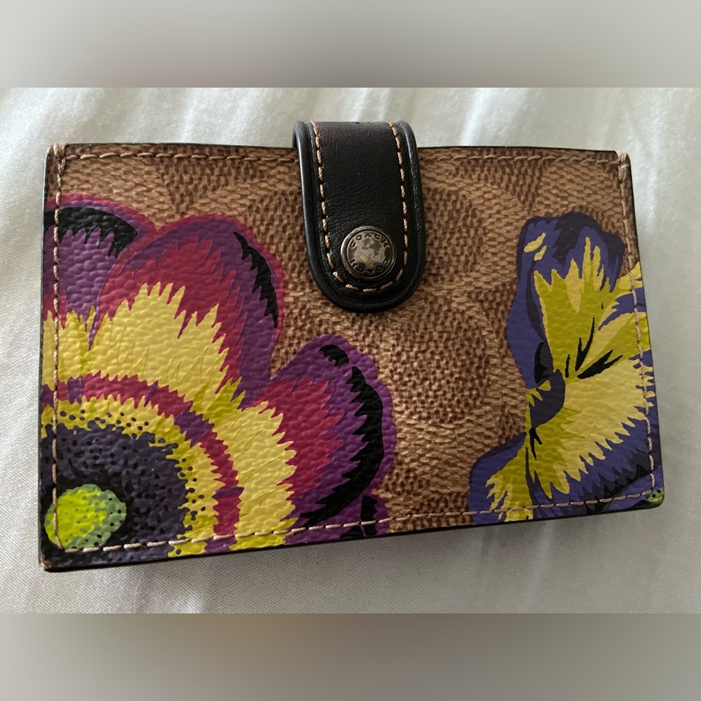 Brown Floral “Coach” Wallet